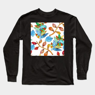 an autumn pattern. For beings who love autumn. And creatures who like fall colors. And beings, the leaves and plants... Long Sleeve T-Shirt